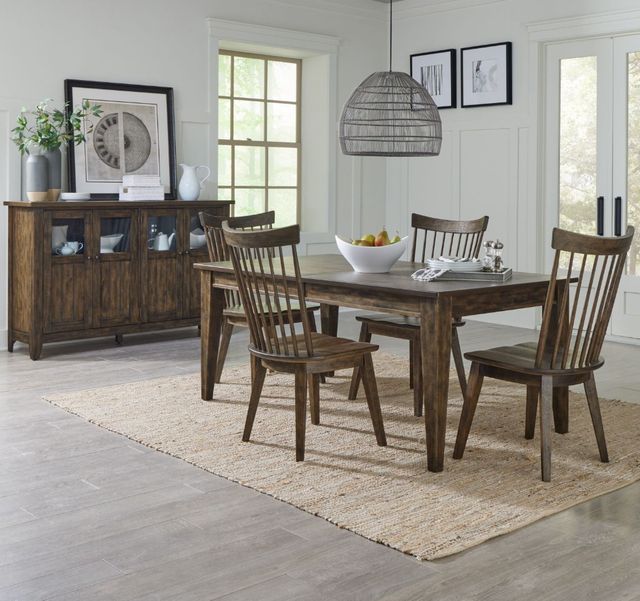 Liberty Furniture Midland Falls 5-Piece Rustic Brown Dining Set-1