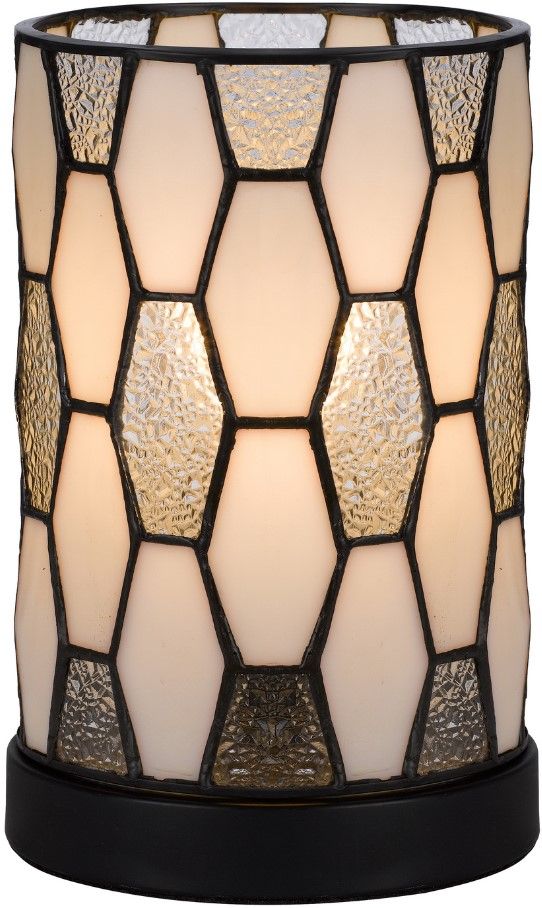 Cal® Lighting & Accessories Tiffany Beige/Black Accent Lamp-0
