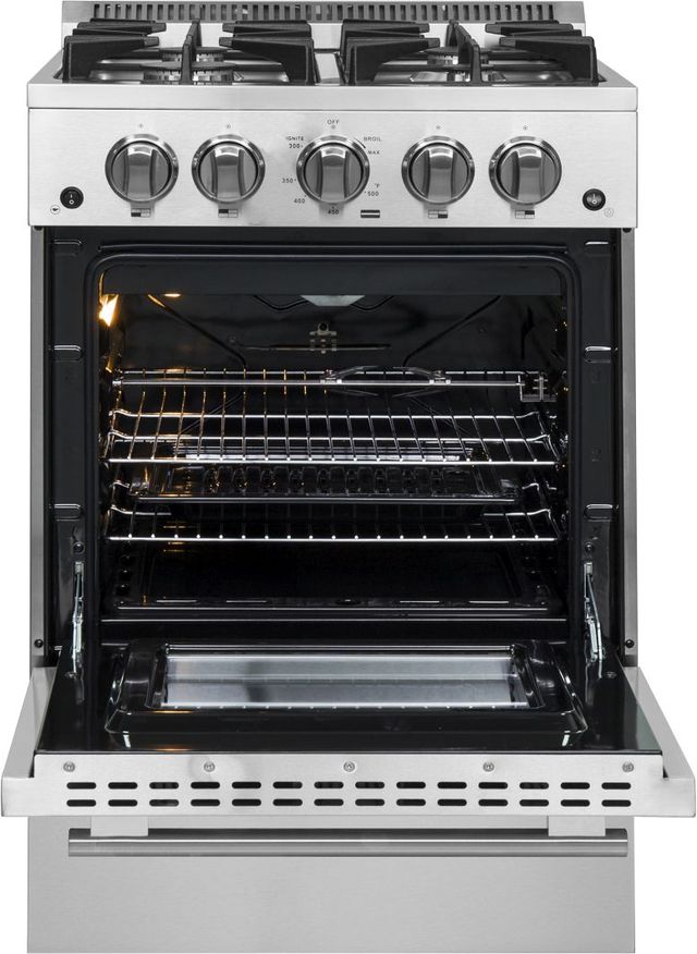 FORNO® Breno 24" Stainless Steel Pro Style Gas Range-2