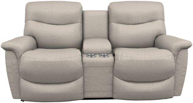 La-Z-Boy® James Muslin Power Reclining Loveseat with Console and Headrest-1