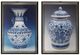 A & B Home 2-Piece Blue/White Framed Wall Art Set-0