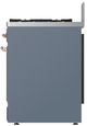 Ilve® Majestic III 30" Blue Gray Pro Style Dual Fuel Liquid Propane Range with 5 Black Brass Burners and Copper Trim-3