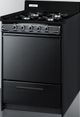Summit® 20" Black Freestanding Gas Range-1