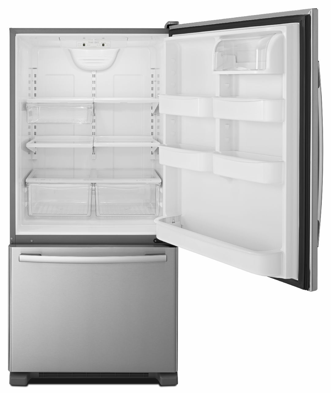 Amana 33 in. 22.1 Cu. Ft. Stainless Steel Bottom Freezer Refrigerator