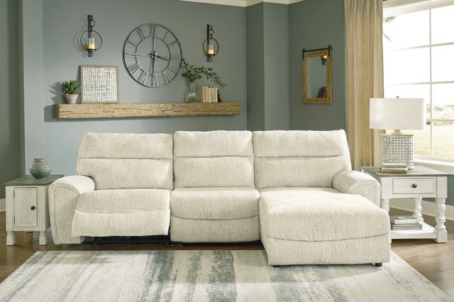 Signature Design by Ashley® Critic's Corner 3-Piece Parchment Power Reclining Right-Arm Facing Sectional and Chaise-1
