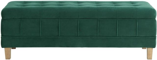 Elements International Crosby Royale Evergreen Storage Ottoman-1