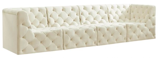 Meridian Furniture Tuft 4-Piece Cream 128" Modular Sofa-0