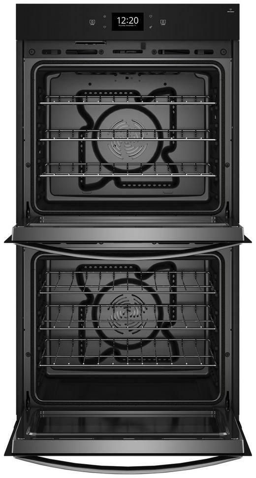 Whirlpool® 30" Black Stainless Steel Double Electric Wall Oven-1