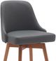 Armen Living Sicily Gray/Walnut Swivel Bar Stool-3
