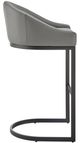 Armen Living Katherine Grey/Matte Black Counter Stool-2