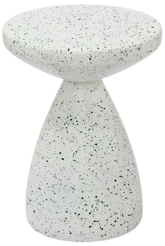 Meridian Furniture Anika White Terrazo End Table-0