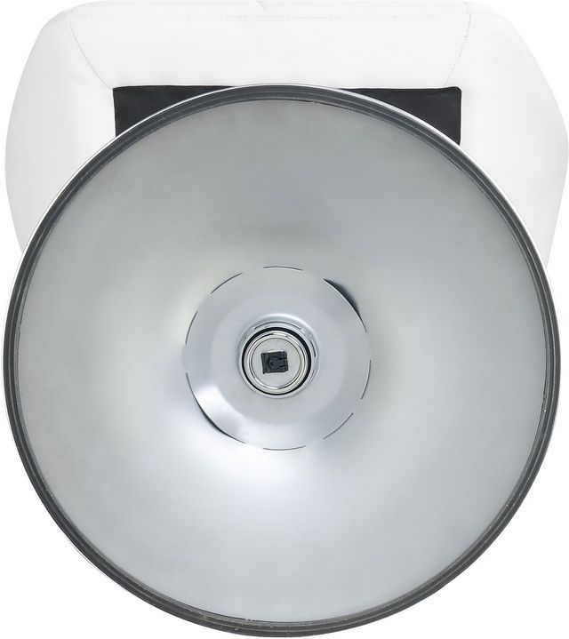 Coaster® Berrington 2-Piece Chrome/White Adjustable Stools-9