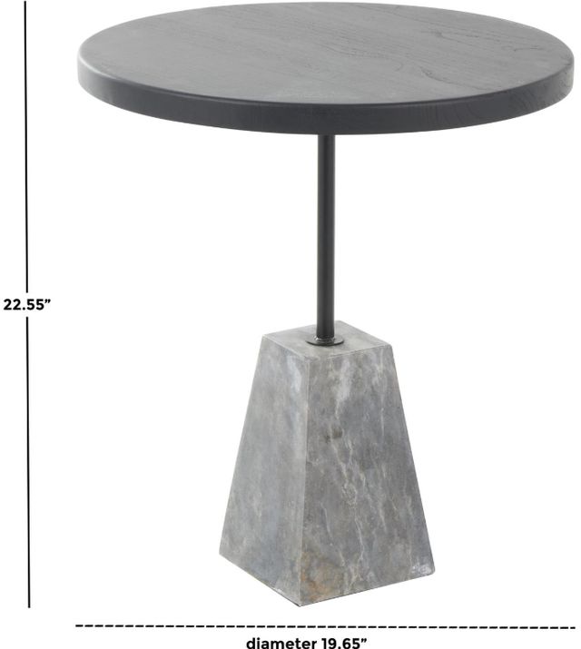 Deco Marche U Select Black Accent Table with Gray Base-3