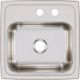Elkay Lustertone® Lustrous Satin 15" MR2-Hole Single Bowl Drop-in Bar Sink-1