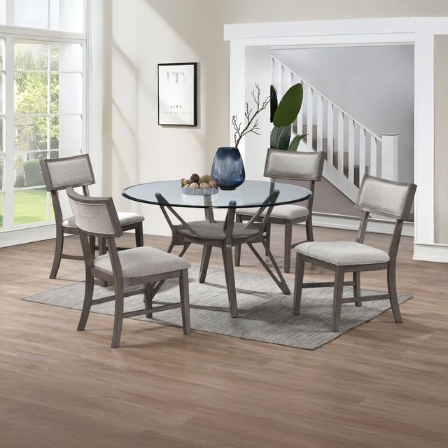 New Classic® Home Furnishings Kelsey 5-Piece Brown/Gray Dining Table Set-1