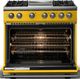 Viking® 5 Series 36" Daffodil Pro Style Dual Fuel (LP) Range with Polished Chrome Trim-1