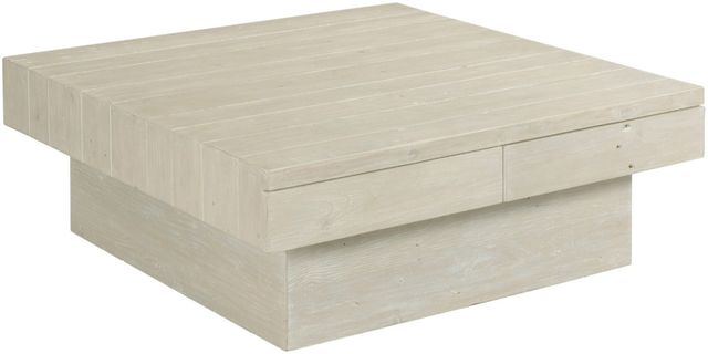 Hammary® Reclamation Place White Sand Square Coffee Table-0