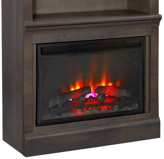 aspenhome® Churchill Ghost Black 74" Fireplace Display Case-1