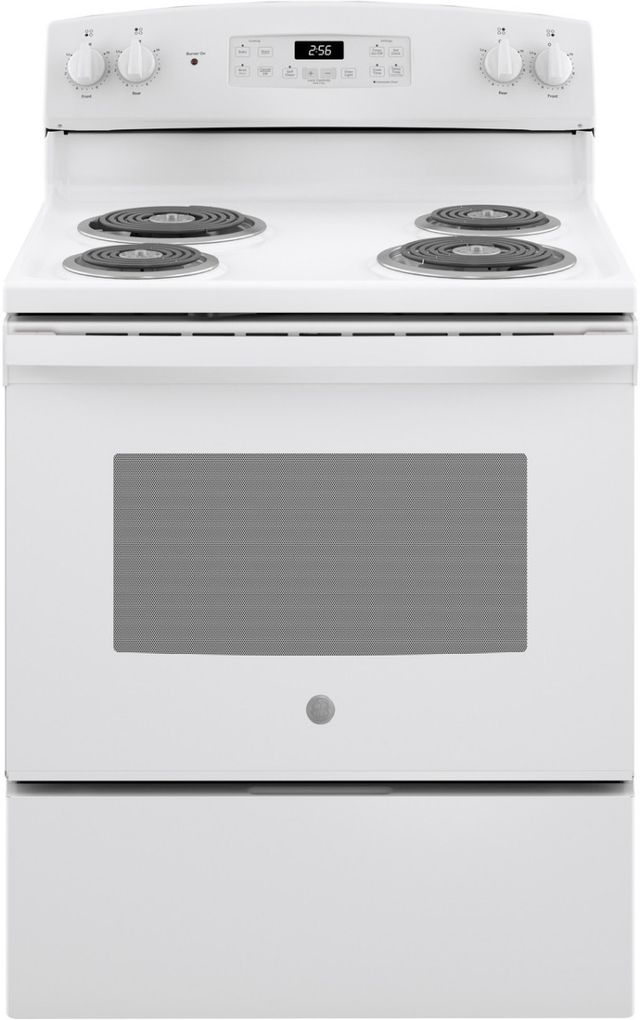 GE® 30" White Freestanding Electric Range-0