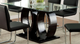 Furniture of America® Lodia I Glass Top Dining Table with Black Base -1