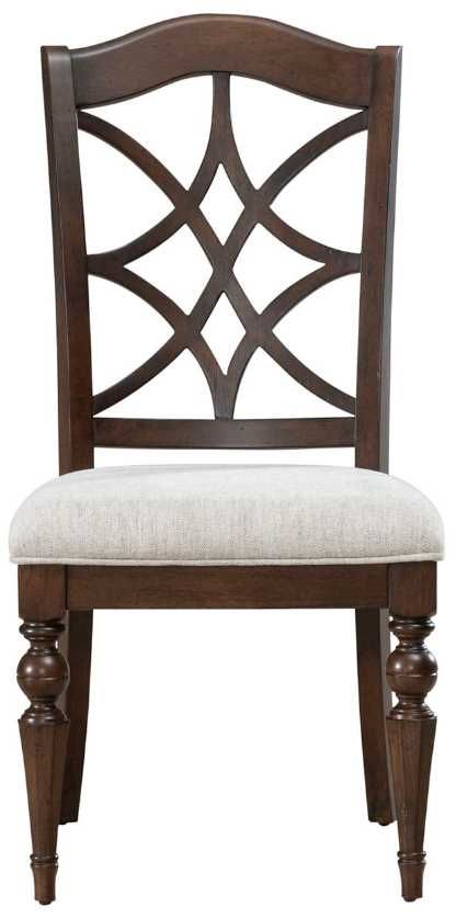 Liberty Furniture Arden Road Cream/Satin Cherry Splat Back Dining Side Chair-2