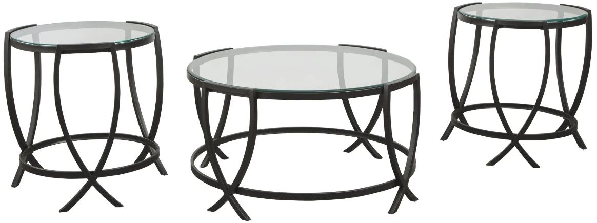 Signature Design by Ashley® Tarrin 3-Piece Black Occasional Table Set