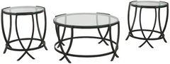 Signature Design by Ashley® Tarrin 3-Piece Black Occasional Table Set