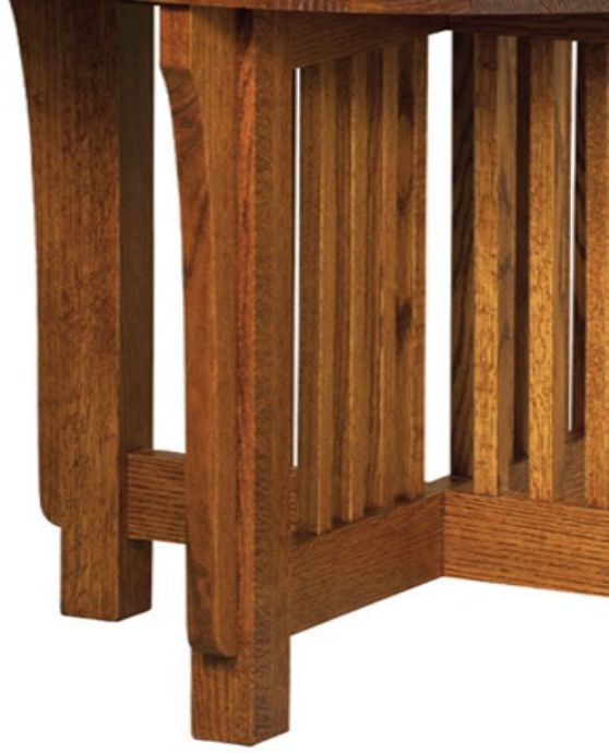 Fusion Designs Customizable Bungalow Mission Round End Table-1