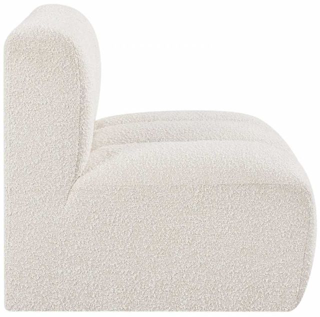 Meridian Furniture Arc Cream Boucle Fabric Modular Straight Chair-2