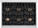 ZLINE Classic Autograph Edition 36" Stainless Steel Gas Rangetop with Champagne Bronze Accents-1