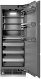 ZLINE Autograph Edition 30" 16.7 Cu. Ft. Panel Ready Column Refrigerator with Graphite Gray Interior and Polished Gold Accents-1