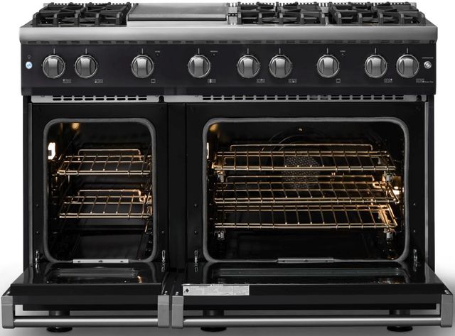 Viking® 5 Series 48" Onyx Pro Style Gas (LP) Range with Polished Chrome Trim-1