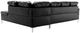 Homelegance® Barrington 3-Piece Black Right-Arm Facing Sectional and Chaise with Ottoman-5