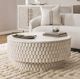 Classic Home Norwood Cream 40" Round Coffee Table-4