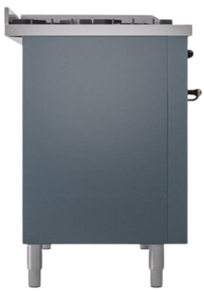 Ilve® Nostalgie II Series 48" Blue Grey Pro Style Dual Fuel Range-2