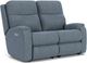 Flexsteel® Penn Indigo Power Reclining Loveseat with Power Headrests and Lumbar-0