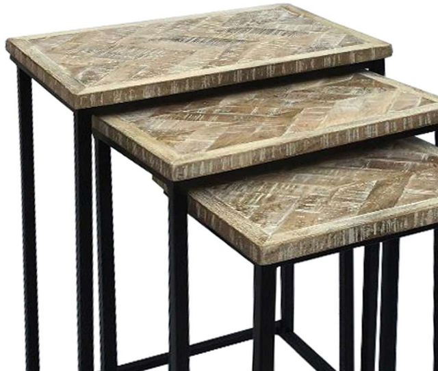 Signature Design by Ashley® Cainthorne 3-Piece Distressed White Nesting Table Set-1