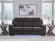Benchcraft® Brysonview Charcoal Manual Reclining Sofa-4