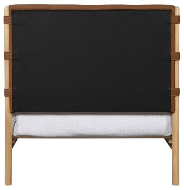 Meridian Furniture Asher Cognac/Natural Twin Upholstered Panel Bed-3