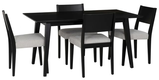 Powell® Cosgrove 5-Piece Black/Light Gray Upholstered Dining Set-0