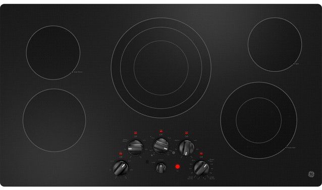 GE® 36" Black Electric Cooktop-2