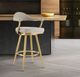 Armen Living Justin Gold/Taupe Swivel Bar Stool-1