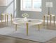 Steve Silver Co. Gracie White End Table with Gold Base-4