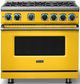 Viking® 7 Series 36" Daffodil Pro Style Liquid Propane Gas Range-3