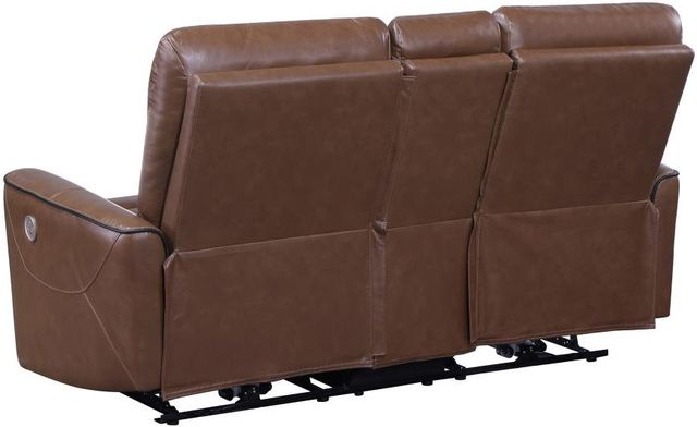 Coaster® Greenfield Saddle Brown Power Reclining Loveseat with Console-2
