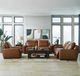 Liberty Furniture Blake 3-Piece Venetian Honey Leather Power Reclining Living Room Seating Set-1