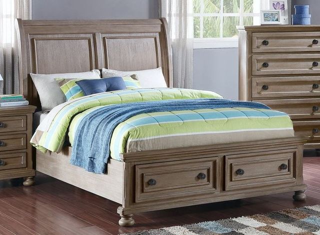 New Classic® Home Furnishings Allegra Pewter Full Sleigh Youth Bed-0