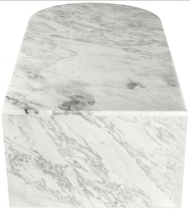 Meridian Furniture Salerno White Marble Coffee Table-1
