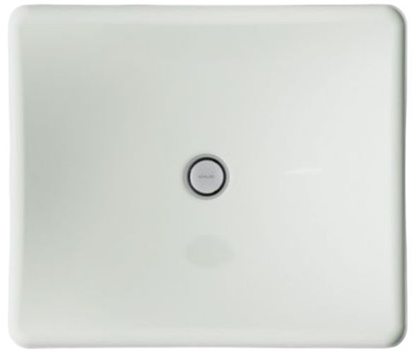 Kohler DemiLav® Sea Salt 18.25" Rectangular Vessel Bathroom Sink, No Overflow-1