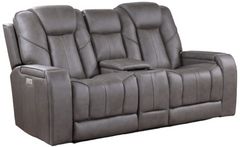 Steve Silver Co. Daniel Mossy-Gray Triple Power Reclining Theater Loveseat
